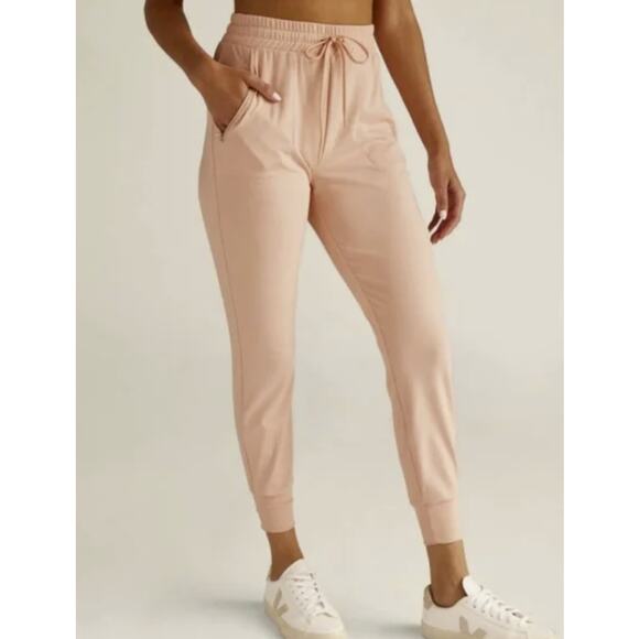Beyond Yoga Heather Rib Street Jogger Pink Salmon Size Large - Picture 1 of 10